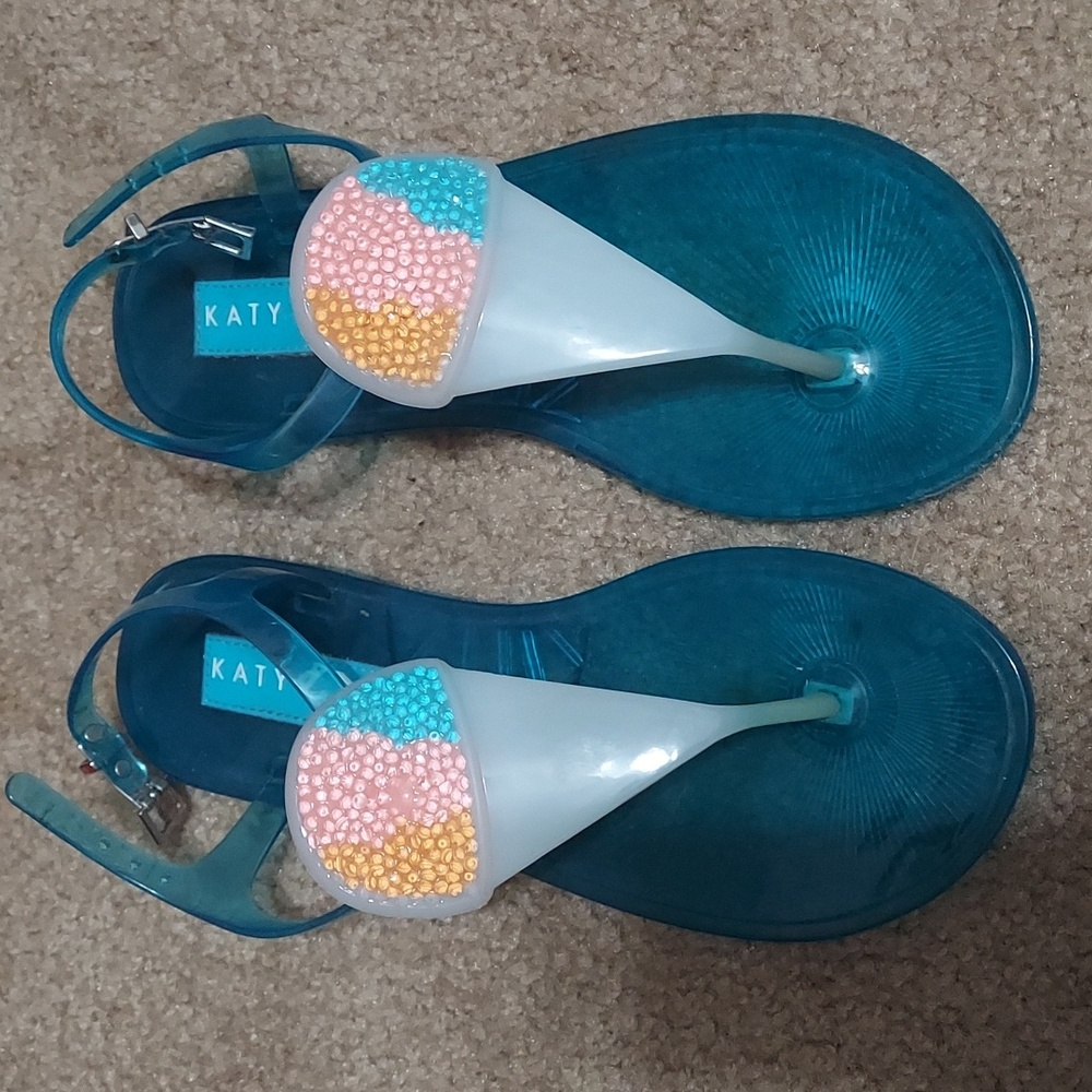 Katy Perry size 7 Blue Peach Pink